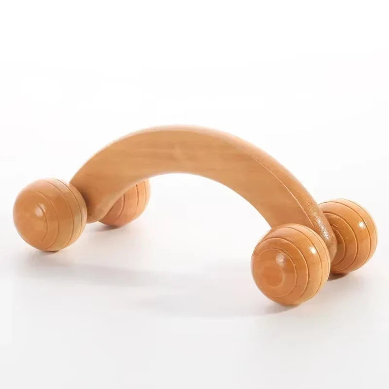 Wooden Massager Manual Roller Neck Back Waist Massage