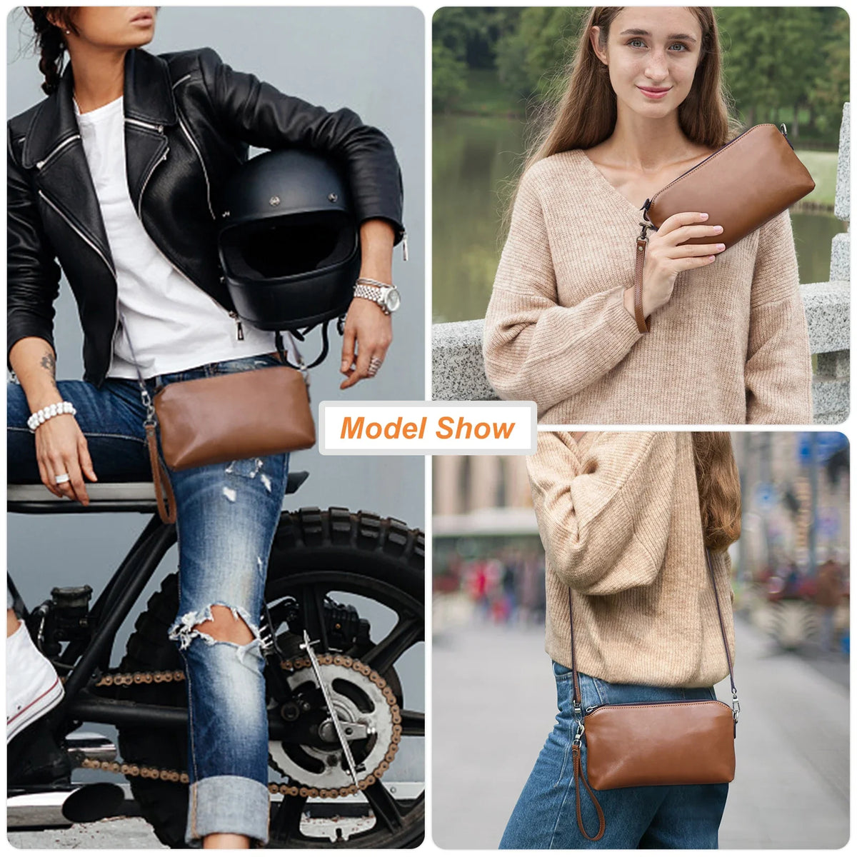 CONTACT'S Genuine Leather Sling Shoulder Bags