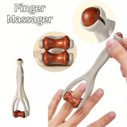 Finger Massager Solid Wood Finger Massage Roller