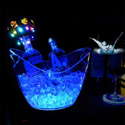 Unbreakable LED Ice Bucket Light Up Beverage Cooler for Wine