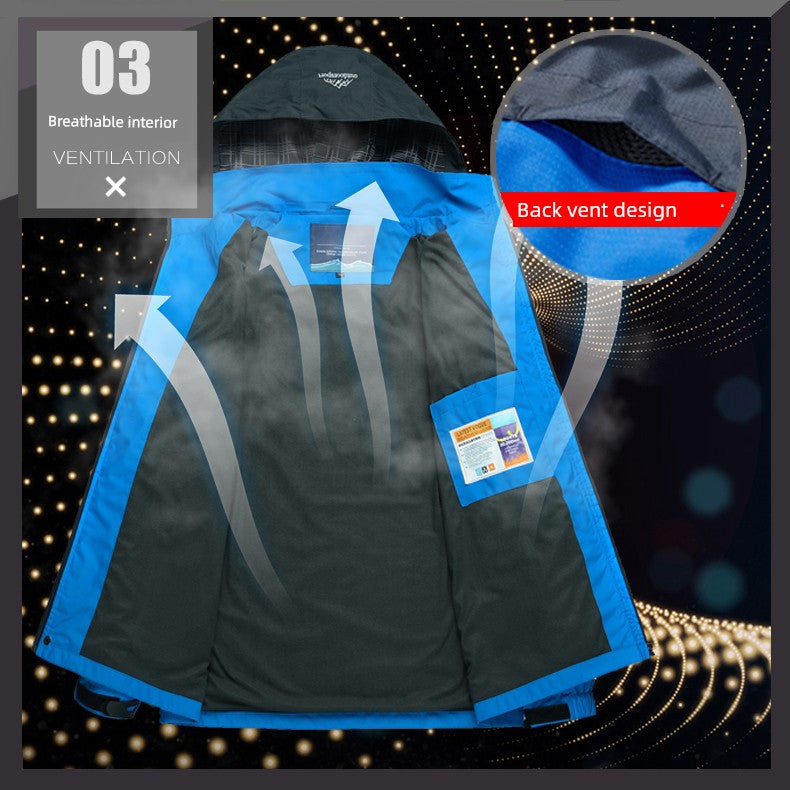 Women Thin Outdoor Waterproof All Year Round Shell Jacket