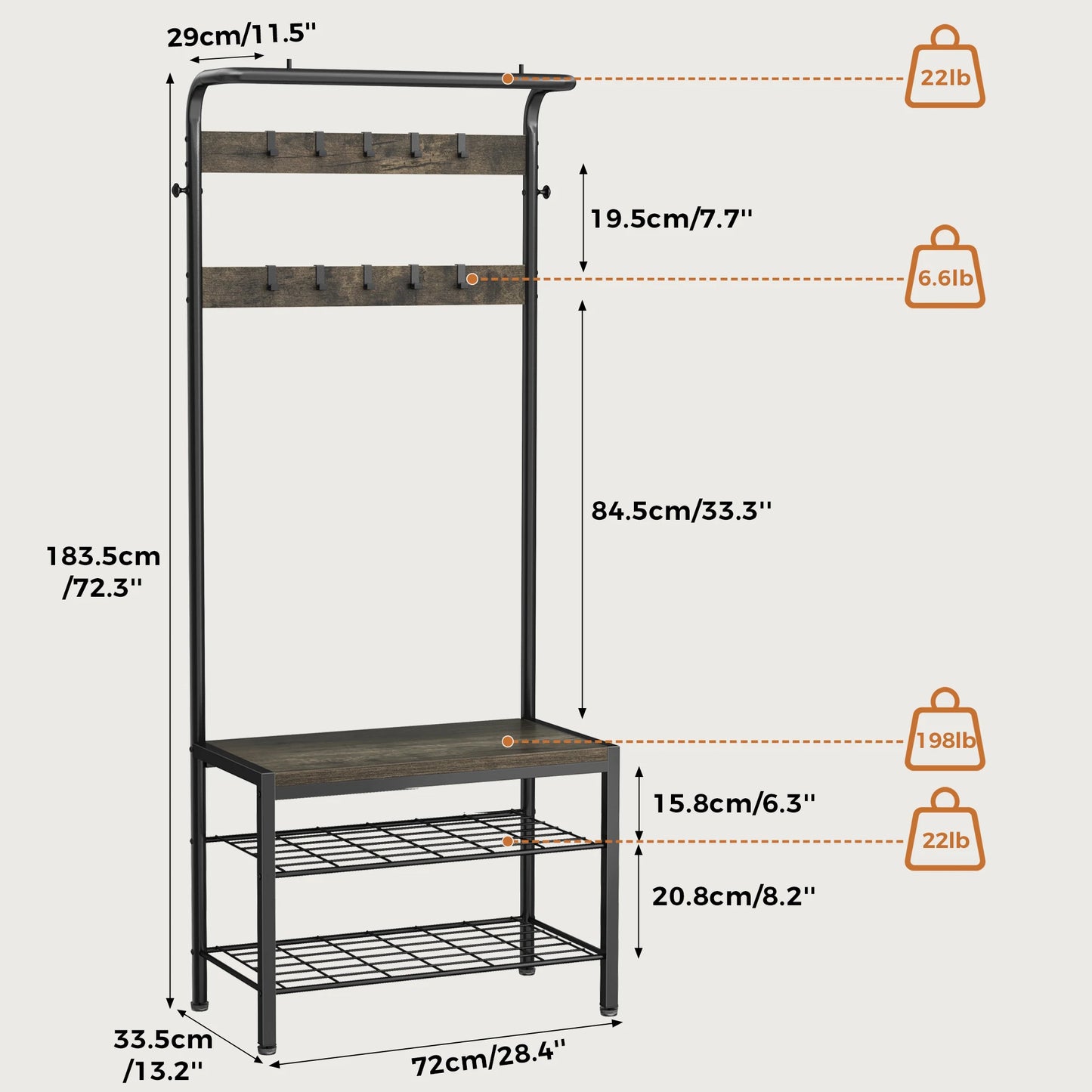4-in-1 Coat Rack