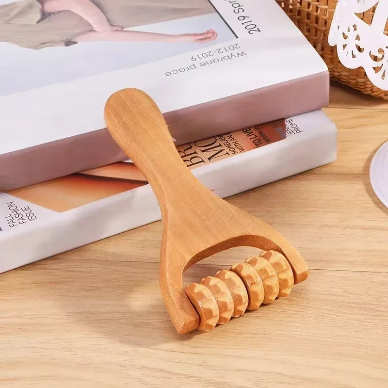 Wooden Massager Manual Roller Neck Back Waist Massage