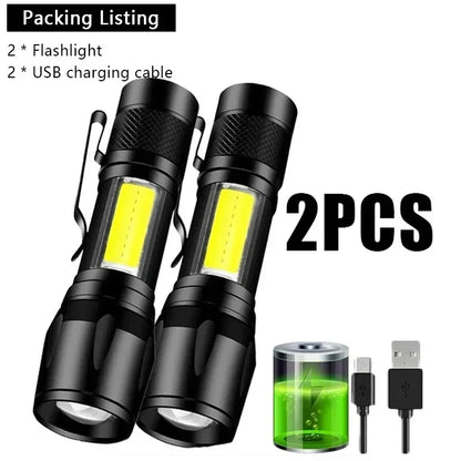 100000LM Super Bright Flashlight Rechargeable LED Torch Long Range