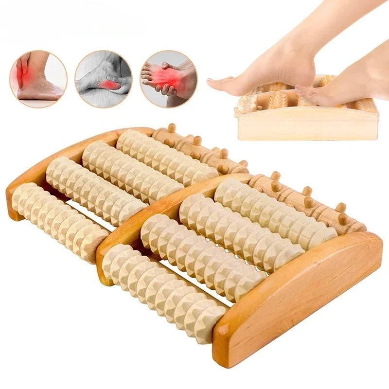Wooden ten row large roller foot massager for hand massage  foot massager Relieves Fatigue