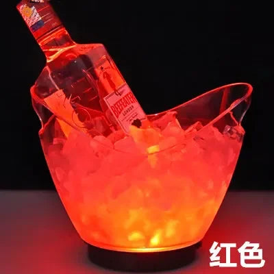 Unbreakable LED Ice Bucket Light Up Beverage Cooler for Wine