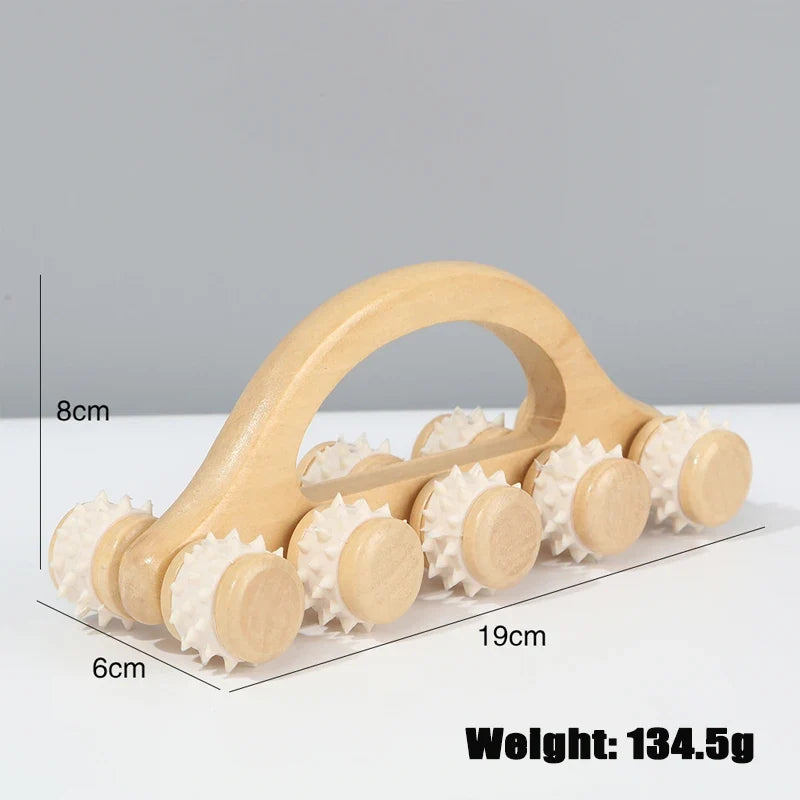 Wooden Massager Manual Roller Neck Back Waist Massage