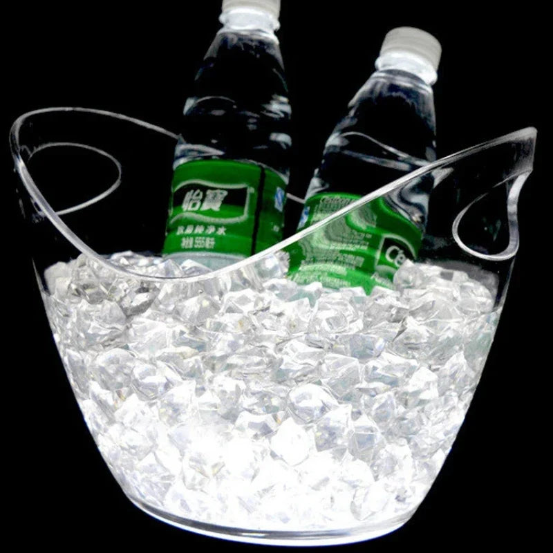 Unbreakable LED Ice Bucket Light Up Beverage Cooler for Wine
