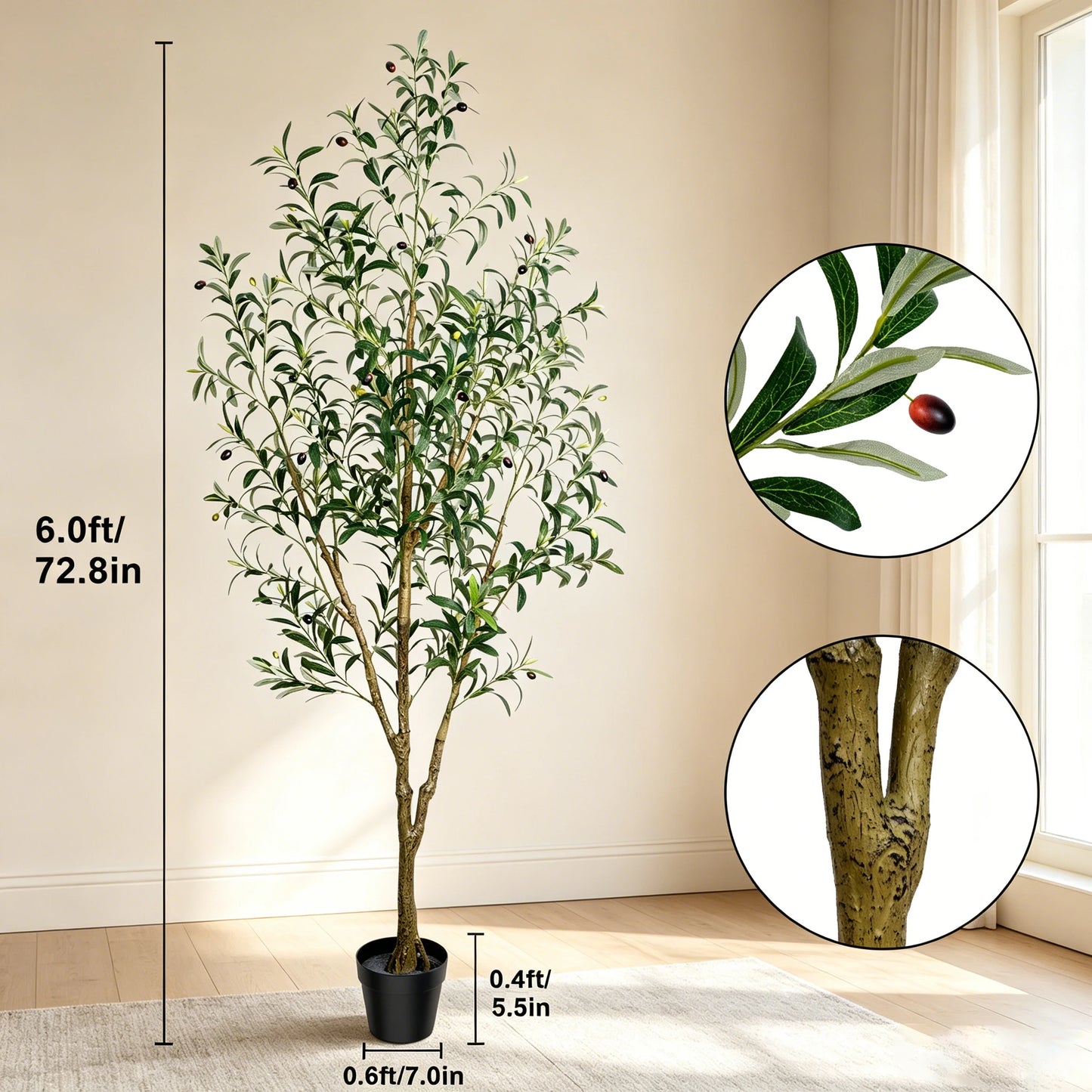 Artificial Indoor Olive Tree