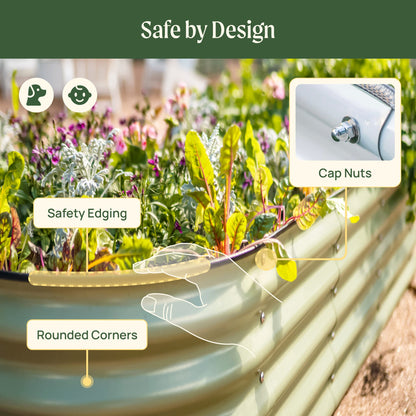 17" Tall 10 In 1 Jumbo Modular Metal Raised Garden Bed Kit