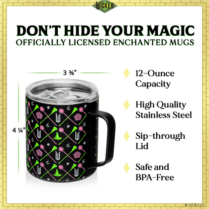 Wicked Black Stainless Steel Camp Mug - 12 oz