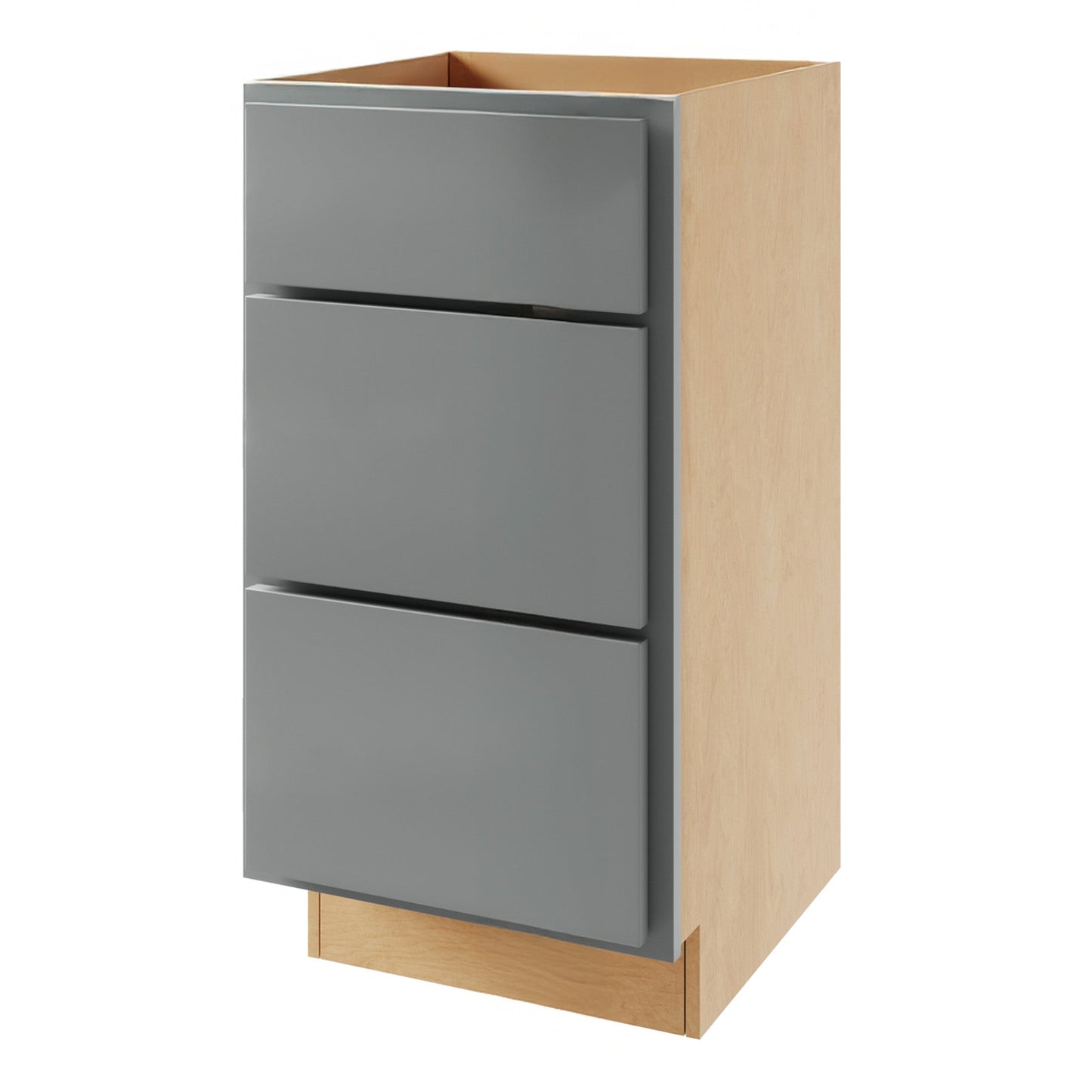 Magnetic Grey 15" 3-Drawer Base Cabinet