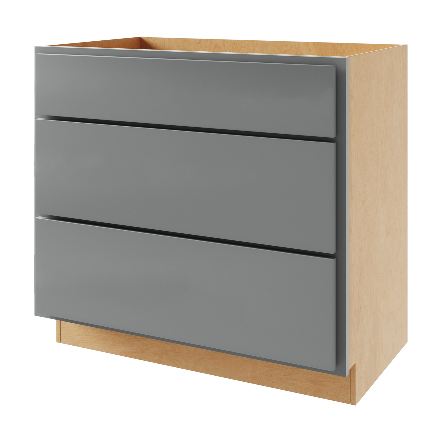 Magnetic Grey 30" 3-Drawer Base Cabinet