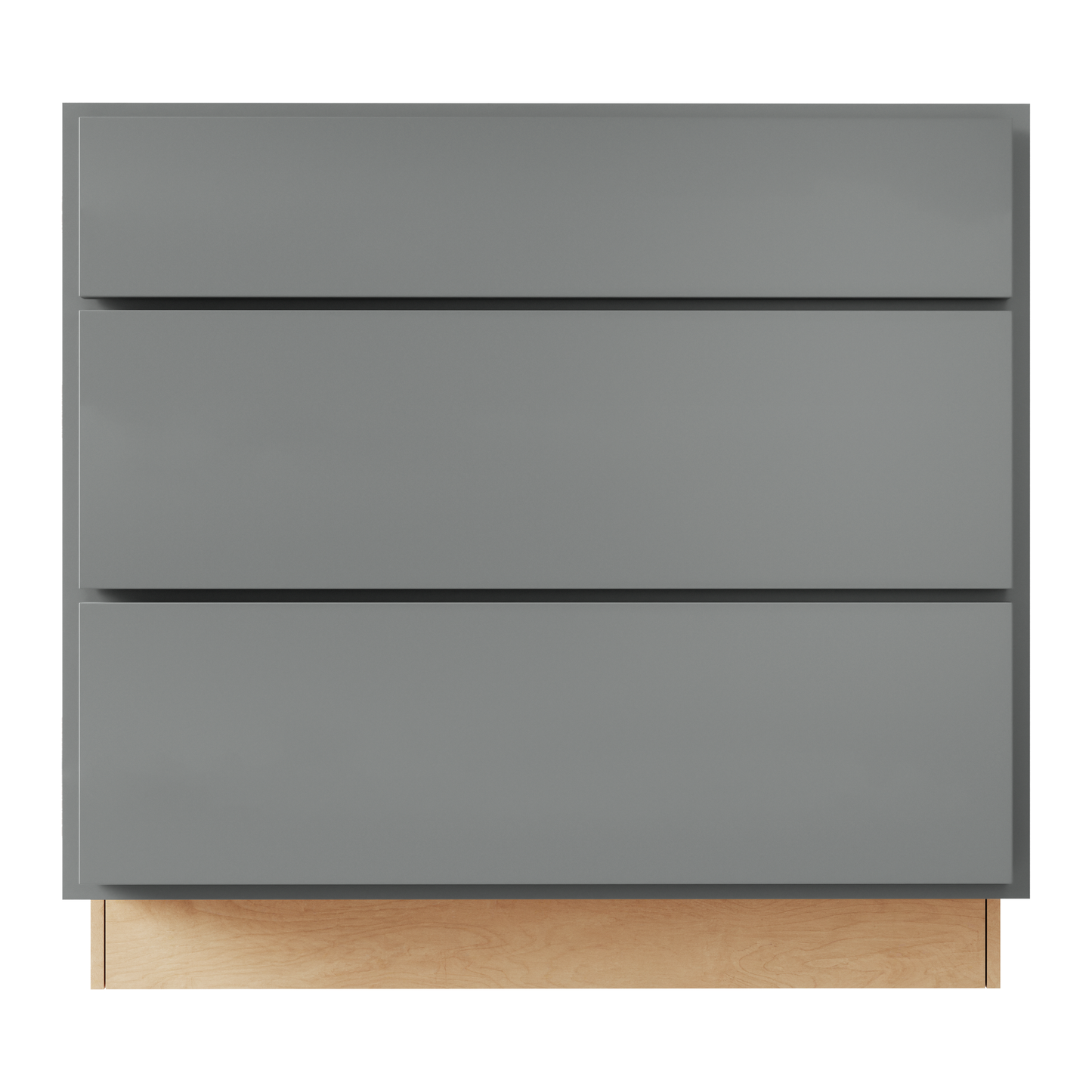 Magnetic Grey 30" 3-Drawer Base Cabinet