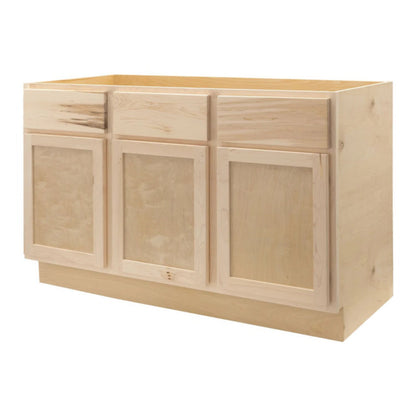 Maple Unfinished 48" Bathroom Vanity Sink Base Cabinet