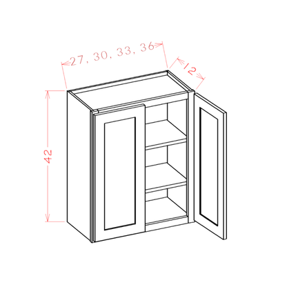 Pure White 27" x 42" Wall Cabinet