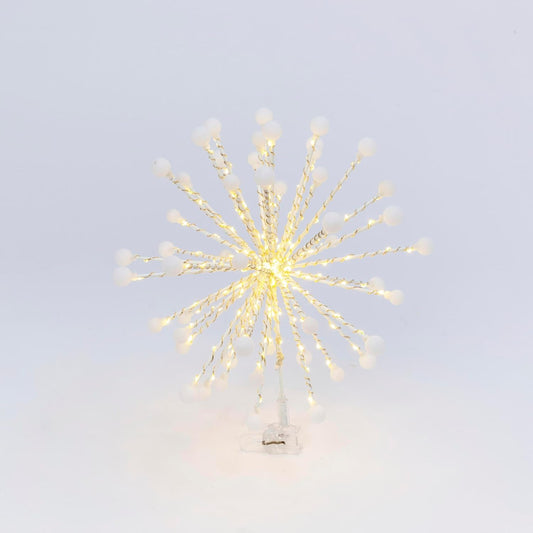 Starburst Cool White Christmas Tree Topper - 14 Inch