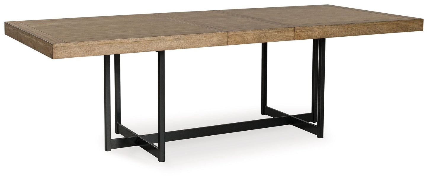 Tomtyn - Rectangular Dining Room Extension Table - Light Brown