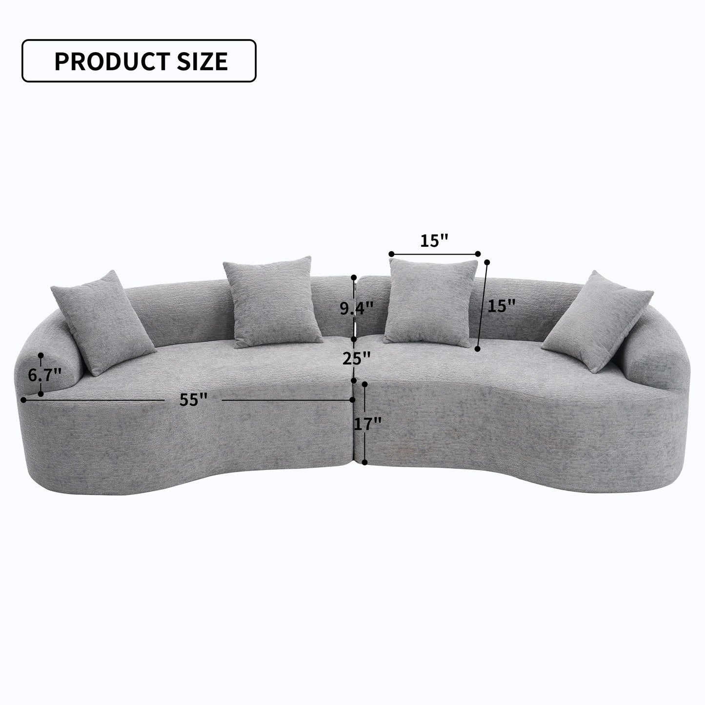 4 Seater Fabric Sofa