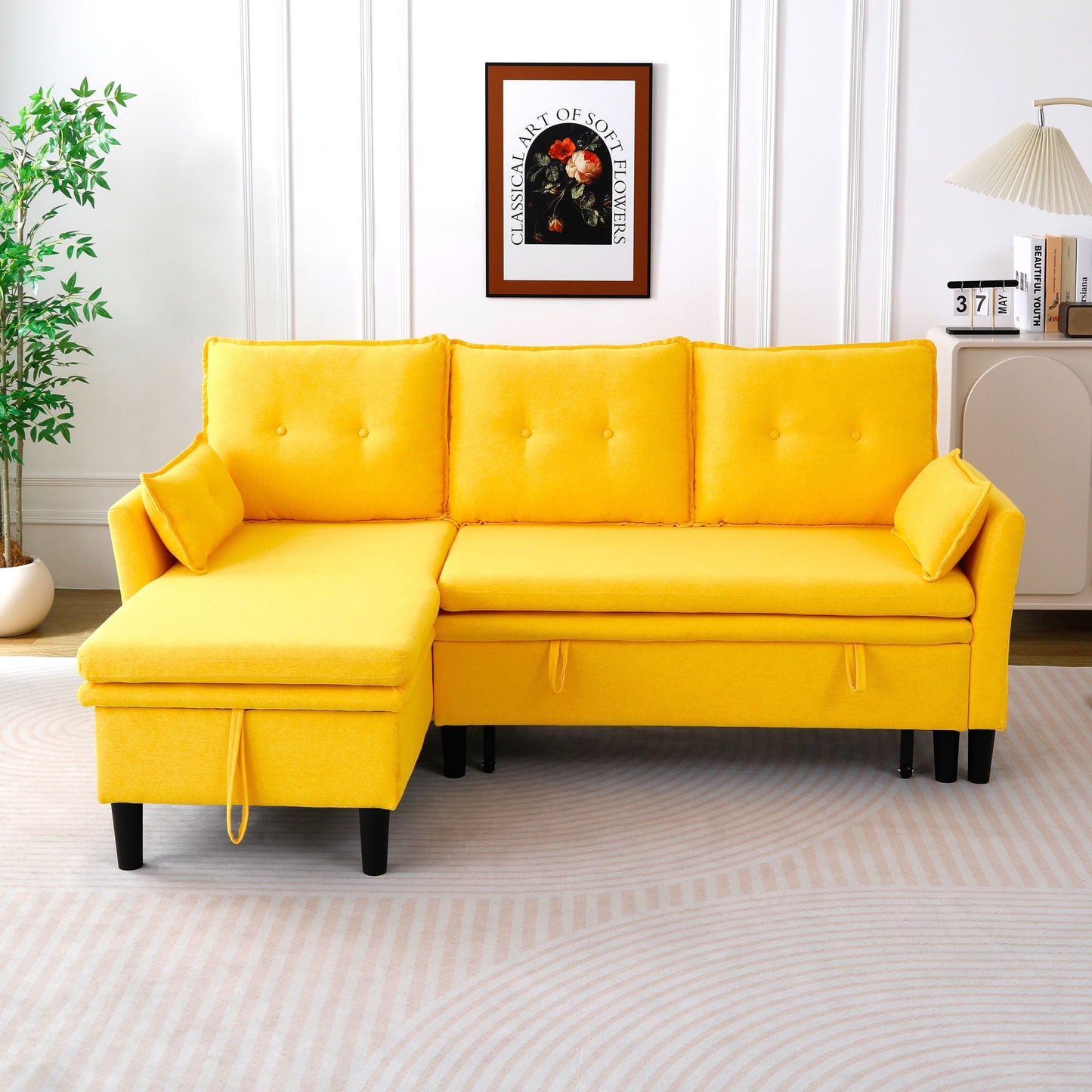 L-Shaped Reversible Chaise Sectional Sofa