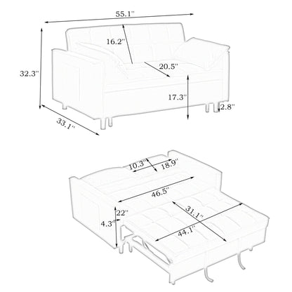 3 In 1 Convertible Sofa Bed