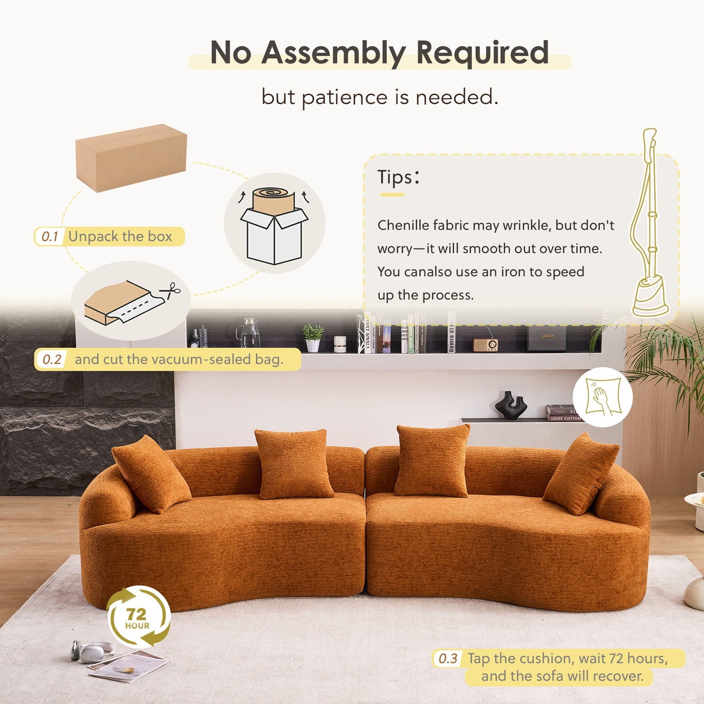 4 Seater Fabric Sofa