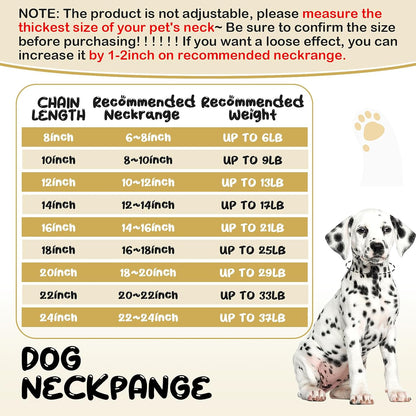Pet Metal Chain Necklace
