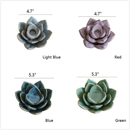 Ceramic Floral Candle Holder