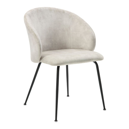 Velvet Upholstery Side Chair Set Of 2