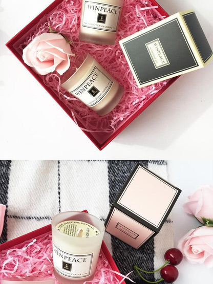 Fragrance Handmade Candle With Glass Candle Stick