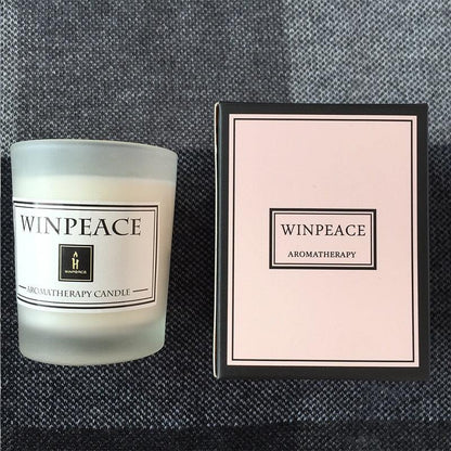 Fragrance Handmade Candle With Glass Candle Stick