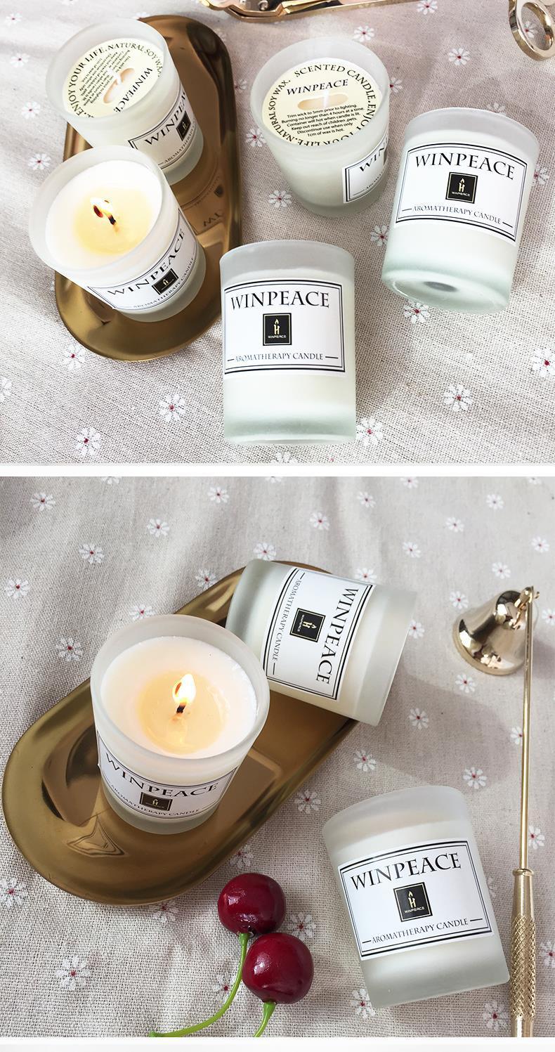 Fragrance Handmade Candle With Glass Candle Stick