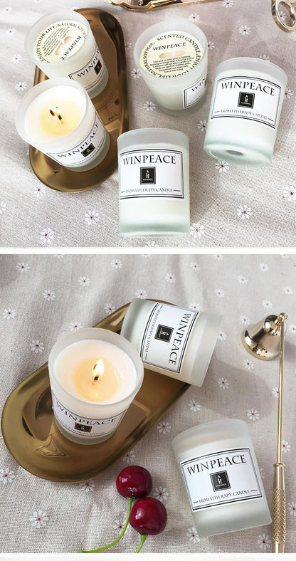 Fragrance Handmade Candle With Glass Candle Stick