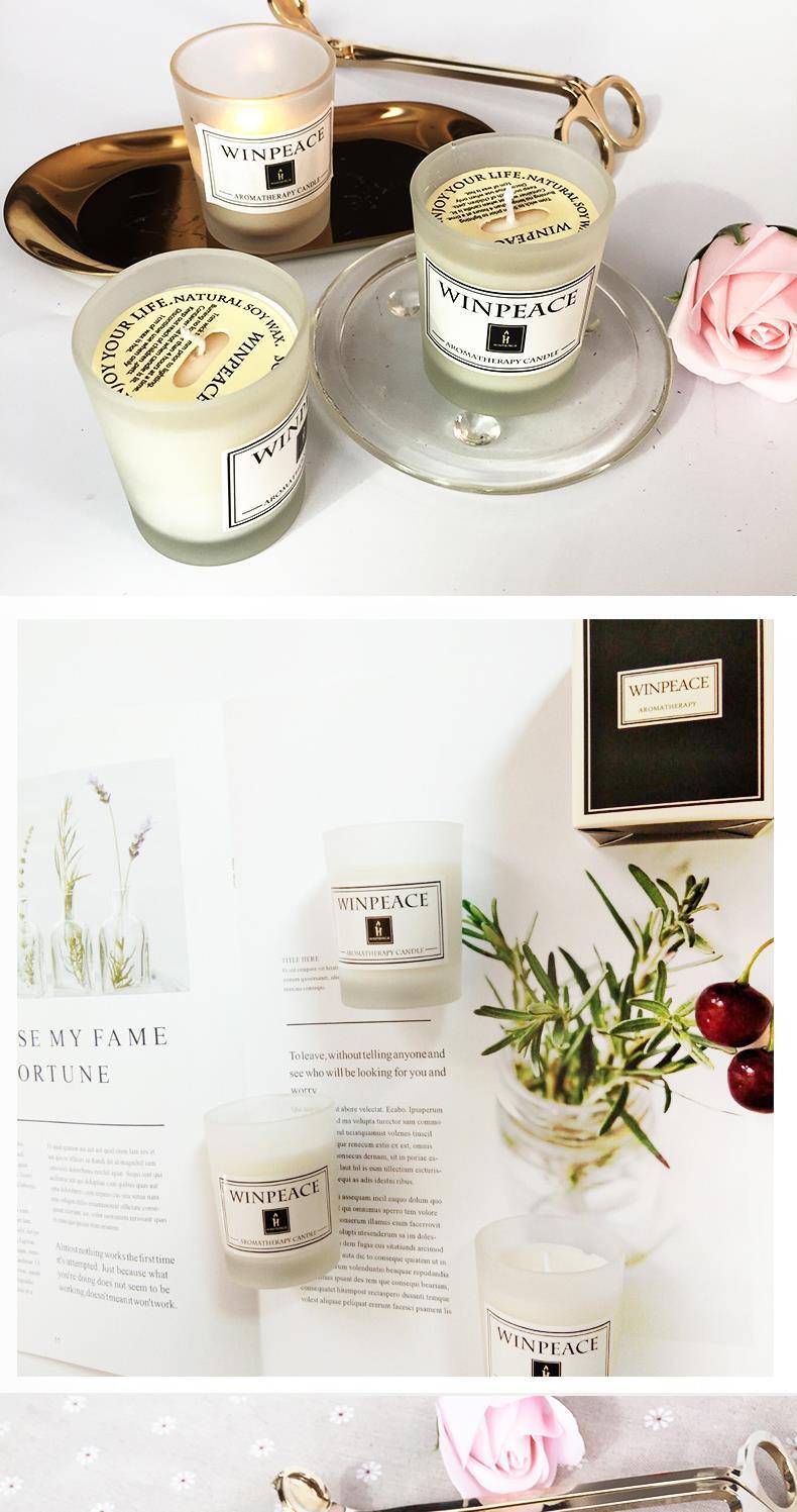 Fragrance Handmade Candle With Glass Candle Stick
