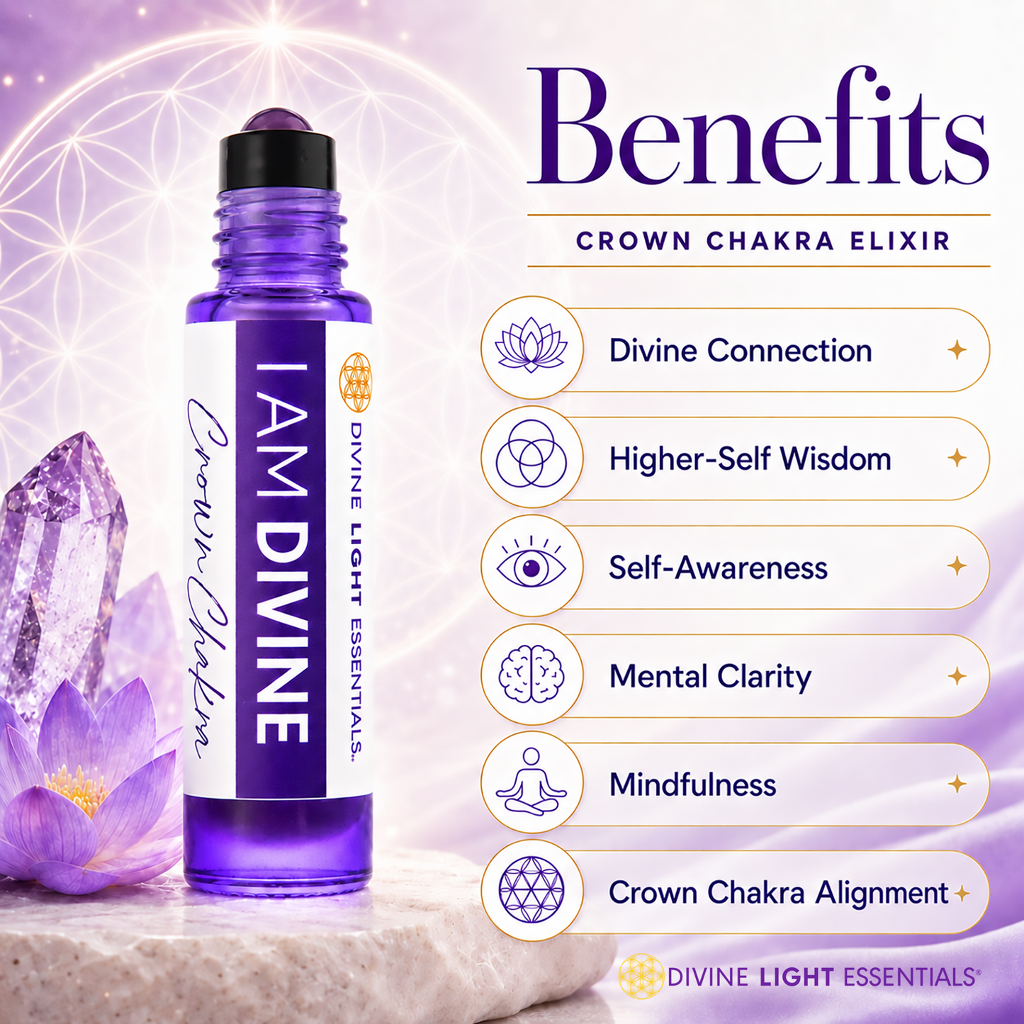 Chakra Balancing Elixirs - Essential Oils - 7 Roller Bottles Set
