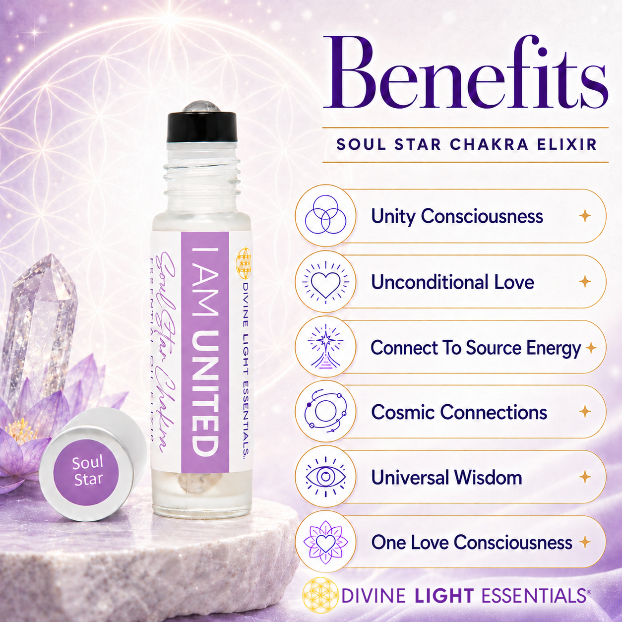 Lift Yourself Elixir Bundle - Essential Oils for Unity Consciousness - Ascension - Intuition - 3 Roller Bottles