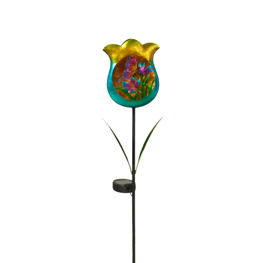 Solar-Powered Tulip Garden Stake -