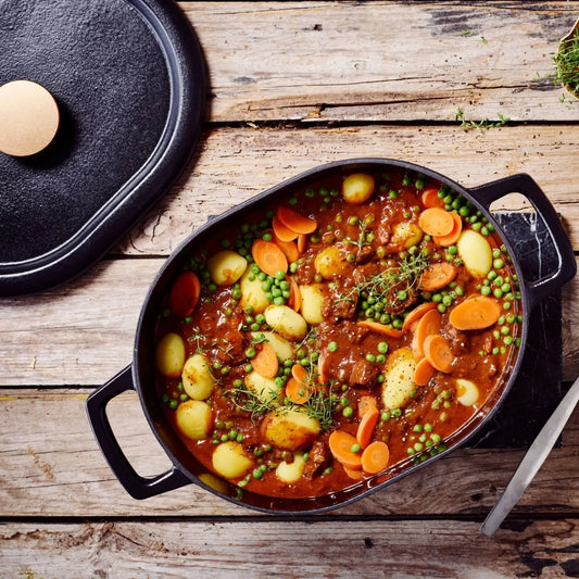 Enameled Cast Iron Oval Dutch Oven, 6-Qt