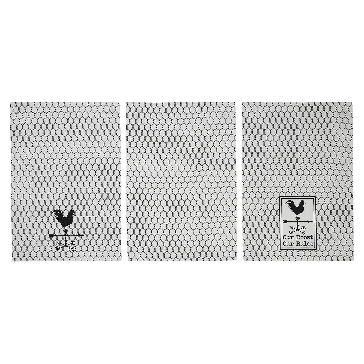 Our Roost Our Rules Farmhouse Tea Towel Set - Set of 3