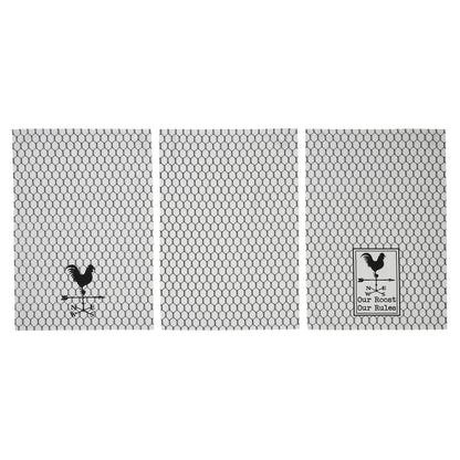 Our Roost Our Rules Farmhouse Tea Towel Set - Set of 3