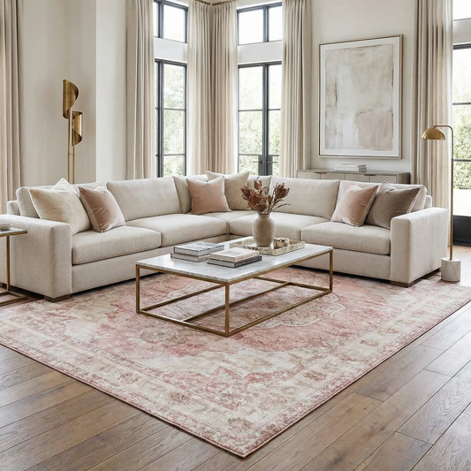 Kandos Blush & Light Pink Area Rug
