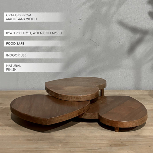 Collapsible Triple Heart Serving Board