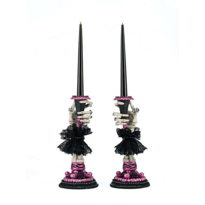 Skeleton Hand Candle Sticks Set of 2 by Katherine's Collection