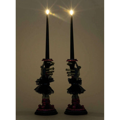 Skeleton Hand Candle Sticks Set of 2 by Katherine's Collection