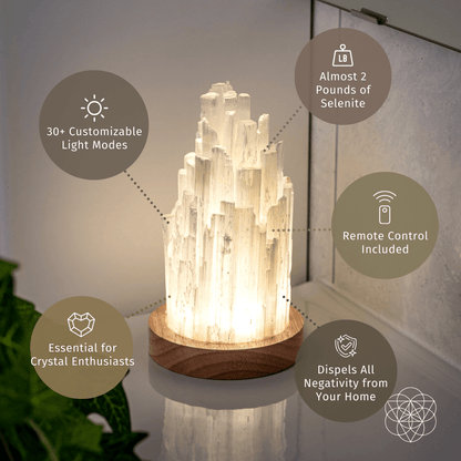 All Selenite Lamp