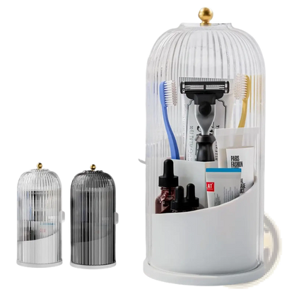 Toothbrush Holder with Sliding Cover and 3 Slots