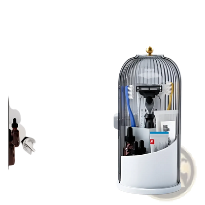 Toothbrush Holder with Sliding Cover and 3 Slots