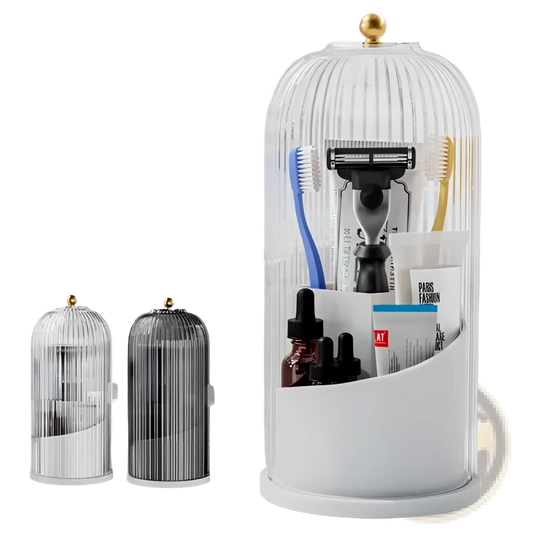 Toothbrush Holder with Sliding Cover and 3 Slots