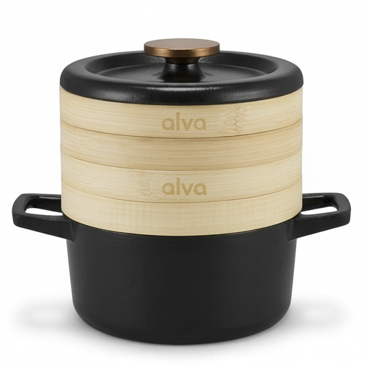 Enameled Cast Iron Dutch Oven with Steamer, 2.5-Qt