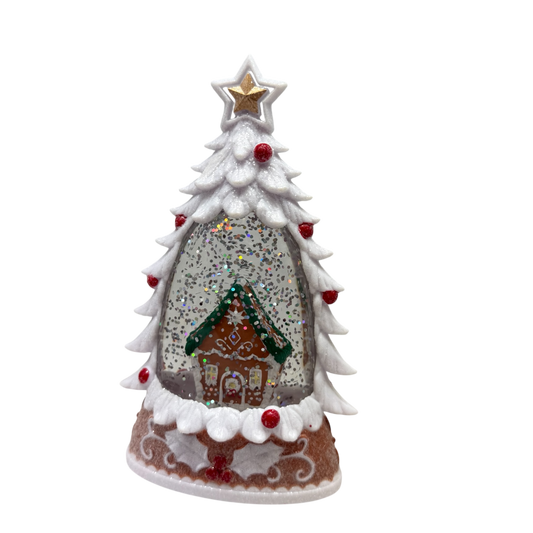 Lighted Gingerbread House Water Globe